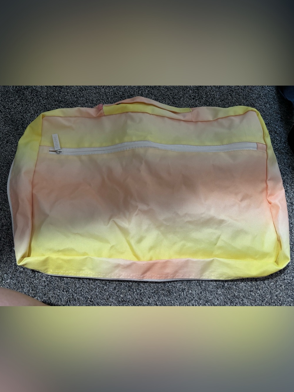 Yellow & Peach Gradient Travel Tote Bag